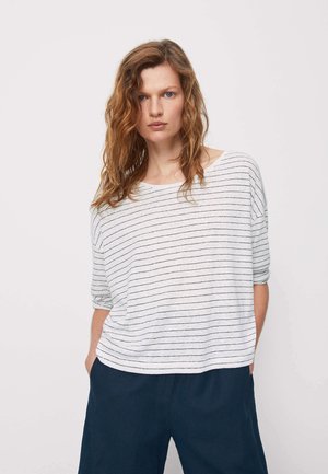 Long sleeved top - mottled royal blue