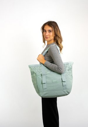 SMILLA - Shopping bag - mint gemustert