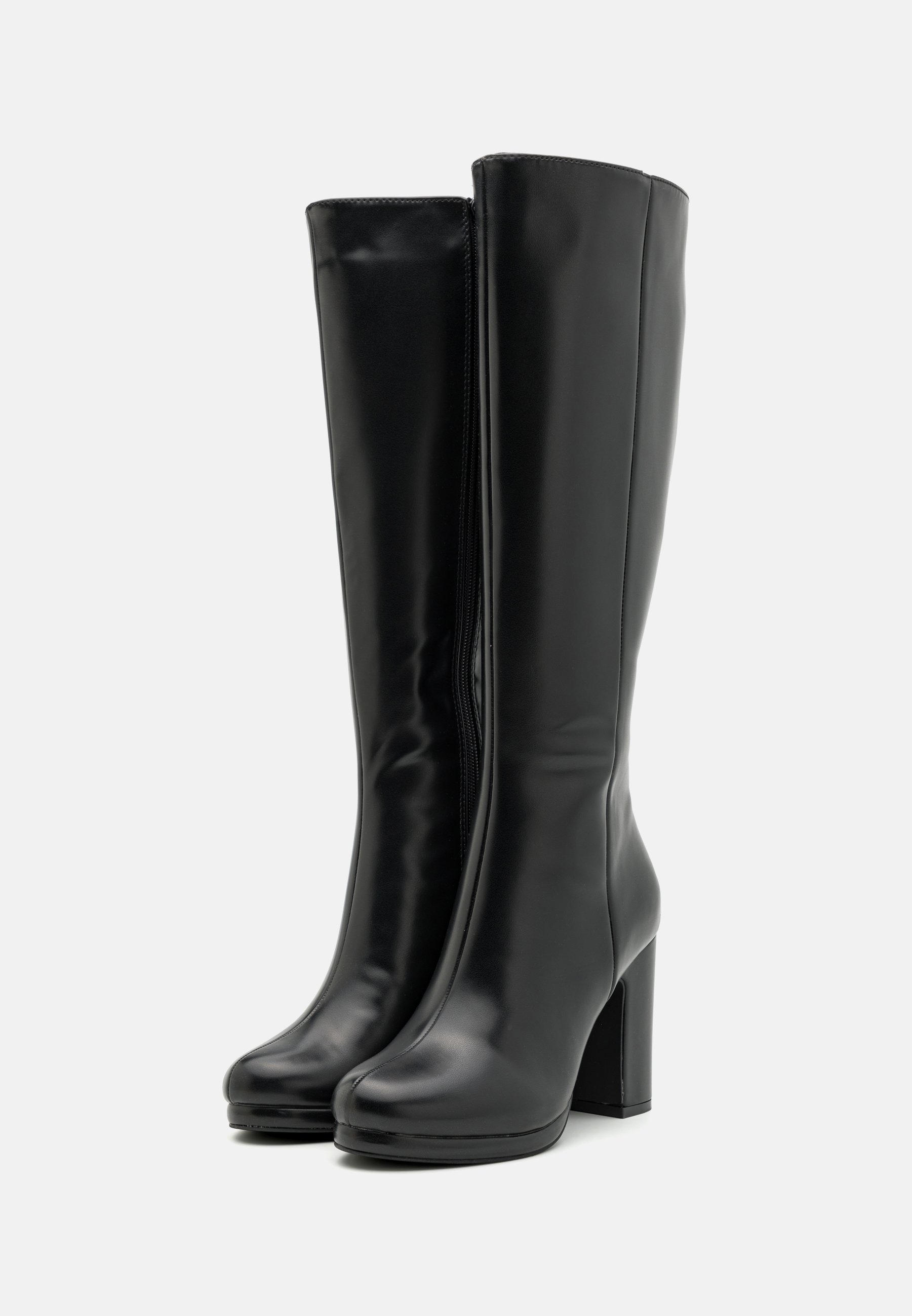 Bottines Pliantes Femme - Talons Hauts Élégants - Cuir Souple - Bottes Longues D'Hiver & Automne - Style Cowboy Rétro - 12