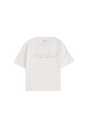 CON LOGO BORCHIATO - Camiseta estampada - white