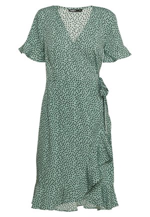 ONLOLIVIA WRAP DRESS - Jurk - green/black