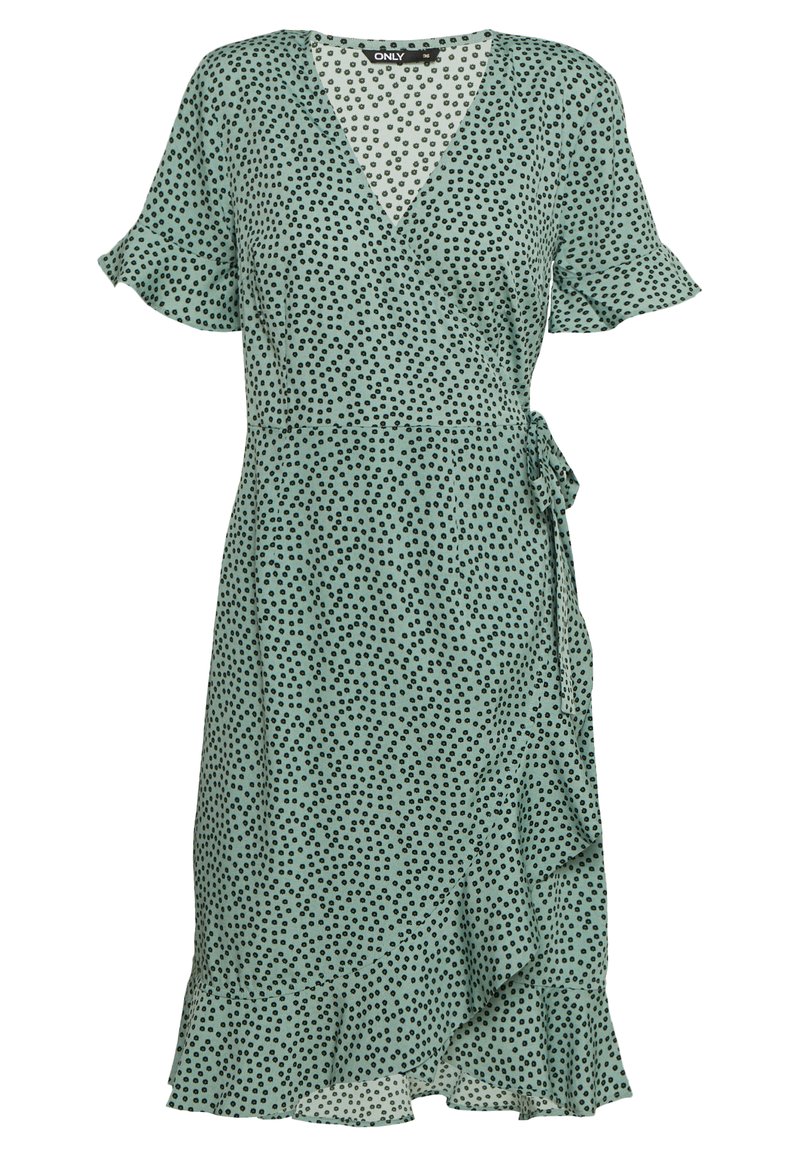 ONLY - ONLOLIVIA WRAP DRESS - Vestido informal - green/black, Ampliar