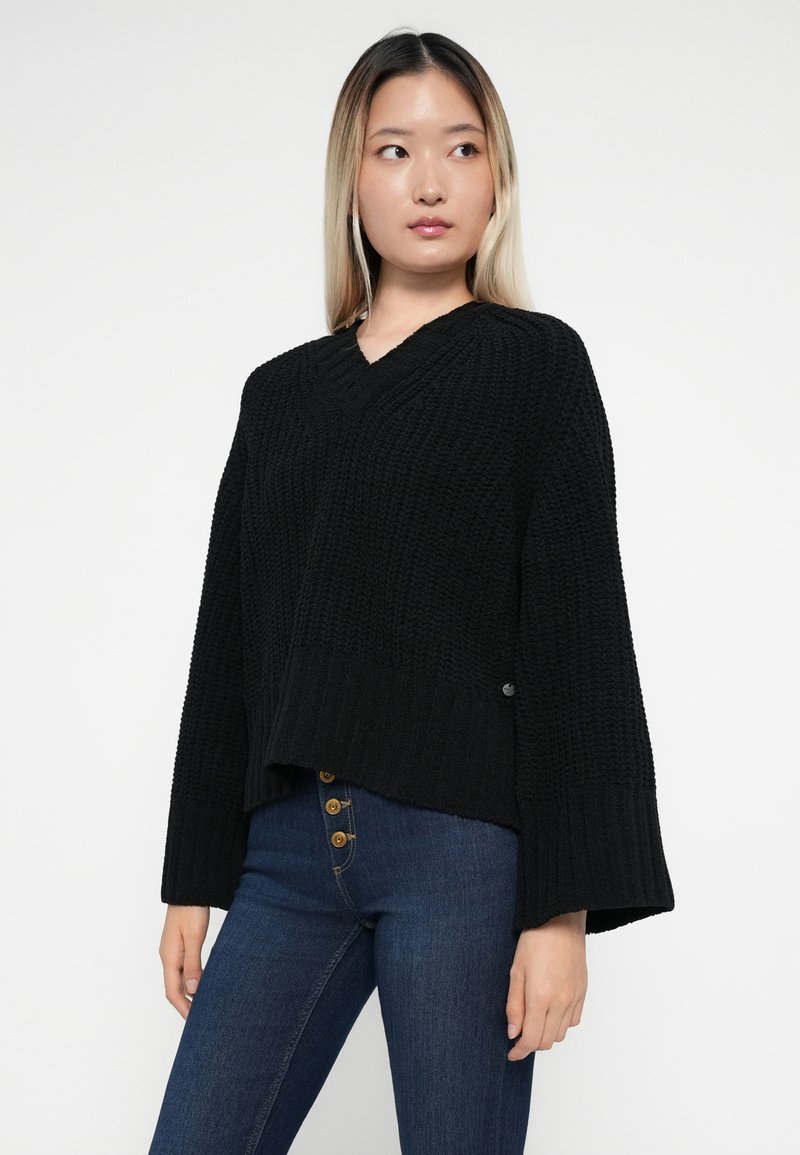 Replay V NECK Maglione black/nero