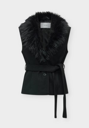 VILA, VIMETIL BELTED SHORT VEST - Γιλέκο - black