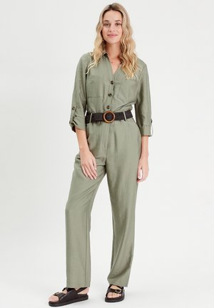 MIT GÜRTEL - Tuta jumpsuit - vert kaki