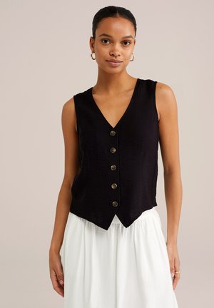 WE Fashion Waistcoat - black