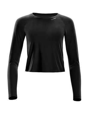 CROPPED LONG SLEEVE - Pikkade varrukatega topp - black