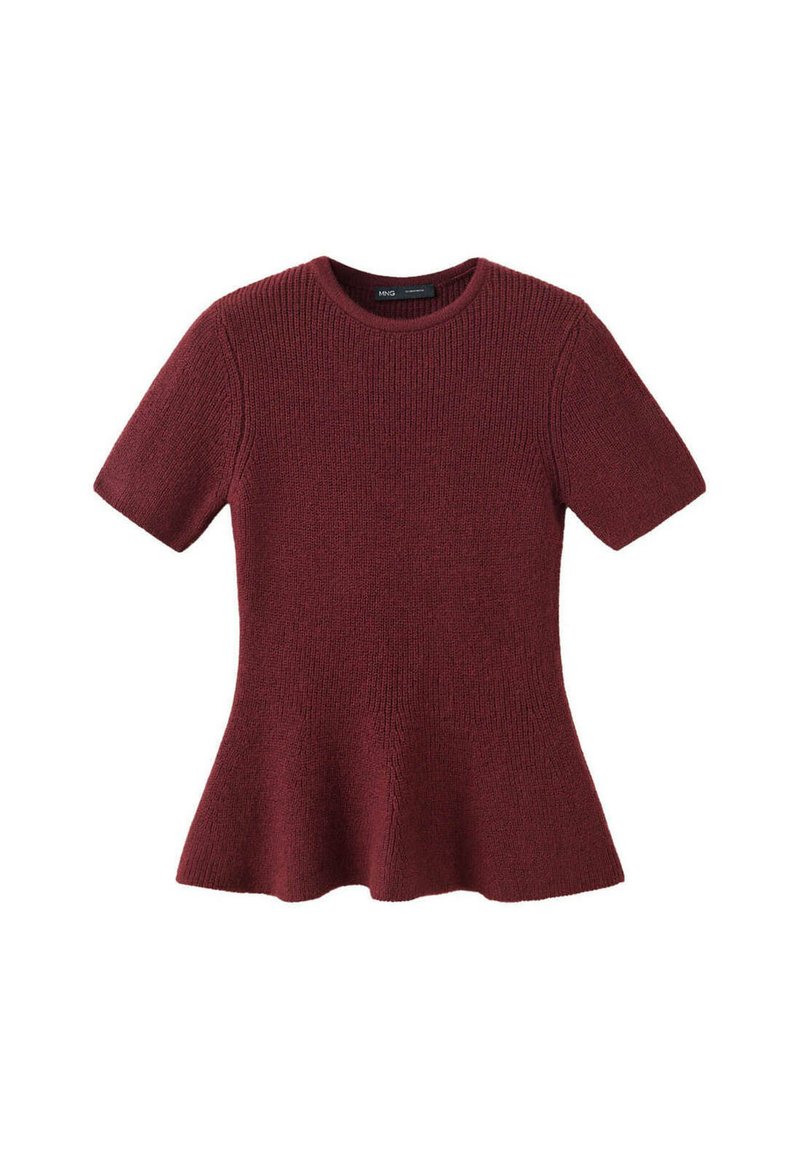 Mango ADULT - Basic T-shirt - bordeaux - Zalando
