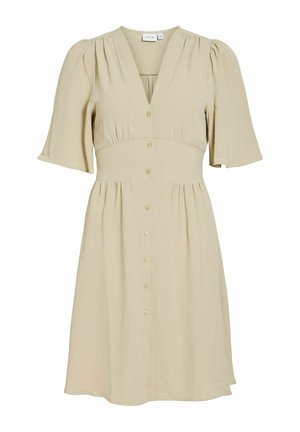 VILA, SHORT DRESS VISKOV SHORT SLEEVED - Blusenkleid - overcast