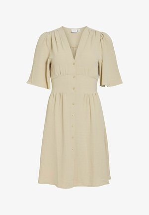 VILA, SHORT DRESS VISKOV SHORT SLEEVED - Blusenkleid - overcast