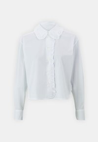 GAP CROPPED POPLIN RUFFLE - Blúzka so zapínaním na gombíky - optic white