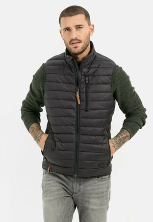 MIT HORIZONTALER STEPPUNG - Waistcoat - anthra