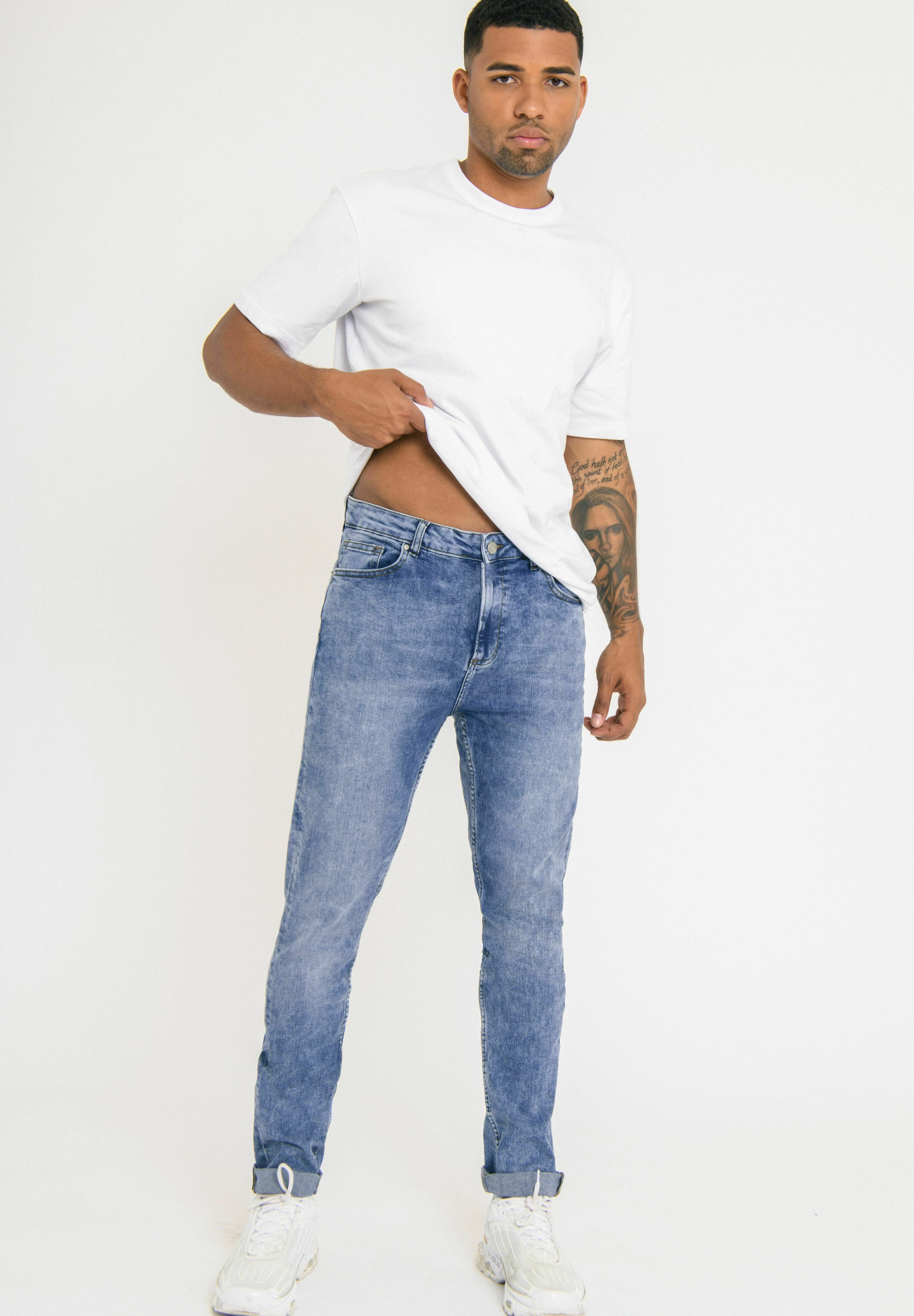 Urban Threads Slim fit jeans - blue 