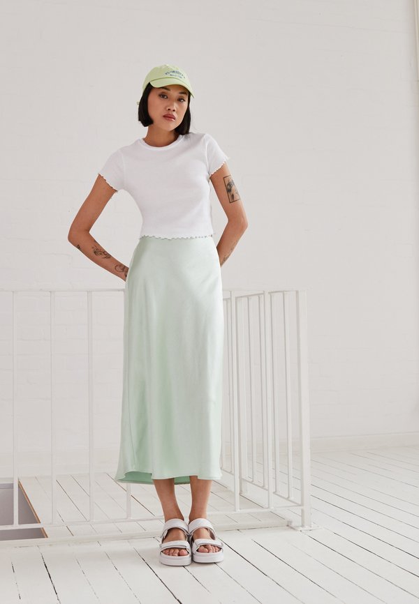 LADIES CROPPED RIB TEE - Bluse