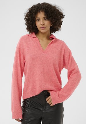 JOLANDA - Langærmet T-shirt - sun kissed coral melange