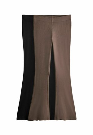 REGULAR FIT - 2 PACK  - Trousers - black brown