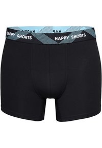 Happy Shorts 2PACK SOLIDS - Úzké boxerky - black