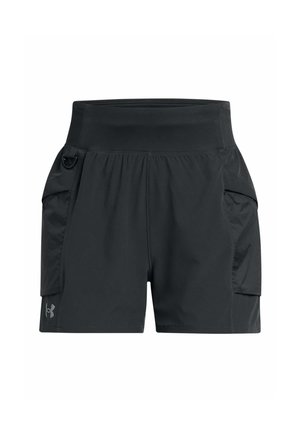 Pantalones cortos deportivos negros con una cinturilla ancha, que cuentan con bolsillos laterales y un material suave y ligero para mayor comodidad y flexibilidad.