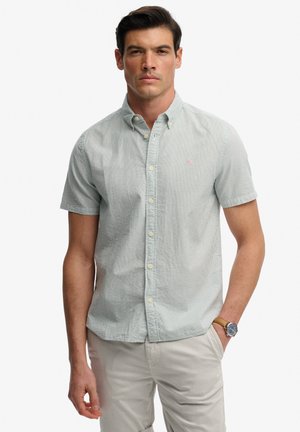 Superdry & Co, SUPERDRY CLASSIC SEERSUCKER SHORT SLEEVE SHIRT.. - Chemise - cream green