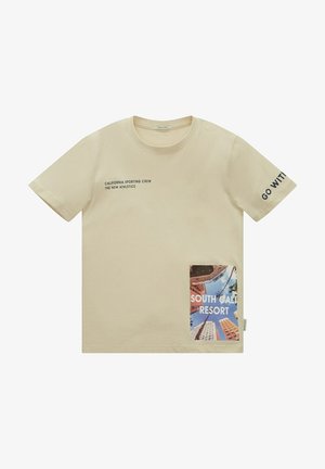 Print T-shirt - creme