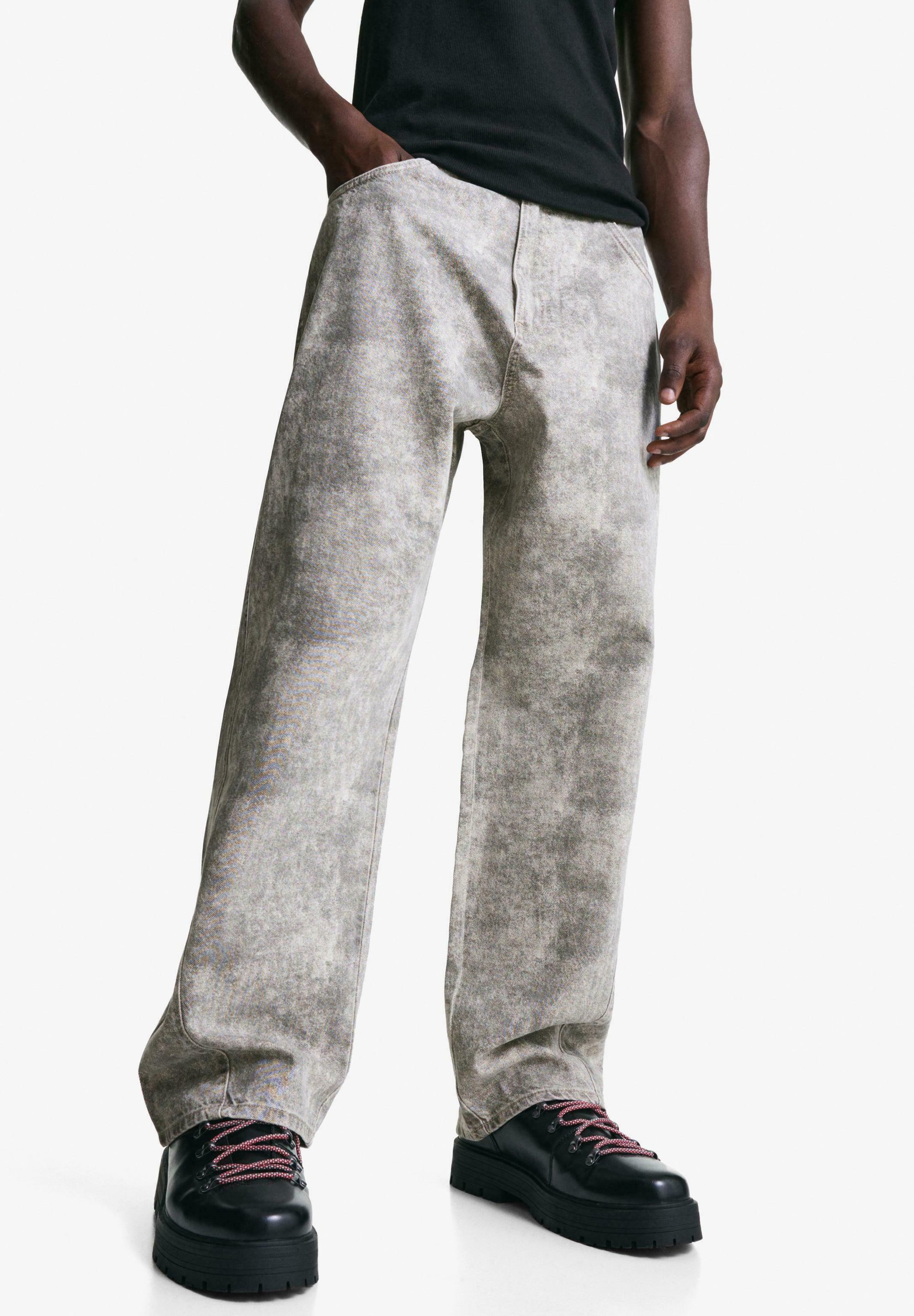 Bershka Jeans baggy beige