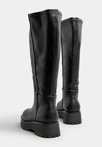 Yours Clothing CHUNKY IN WIDE FIT EXTRA - Platåstövlar - black