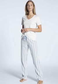 Calida KURZARM- V-NECK - Pyjama top - star white