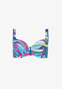 Niewybrane, niebieski biustonosz na większy biust