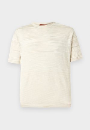 SHORT SLEEVE - T-shirt basique - beige/white