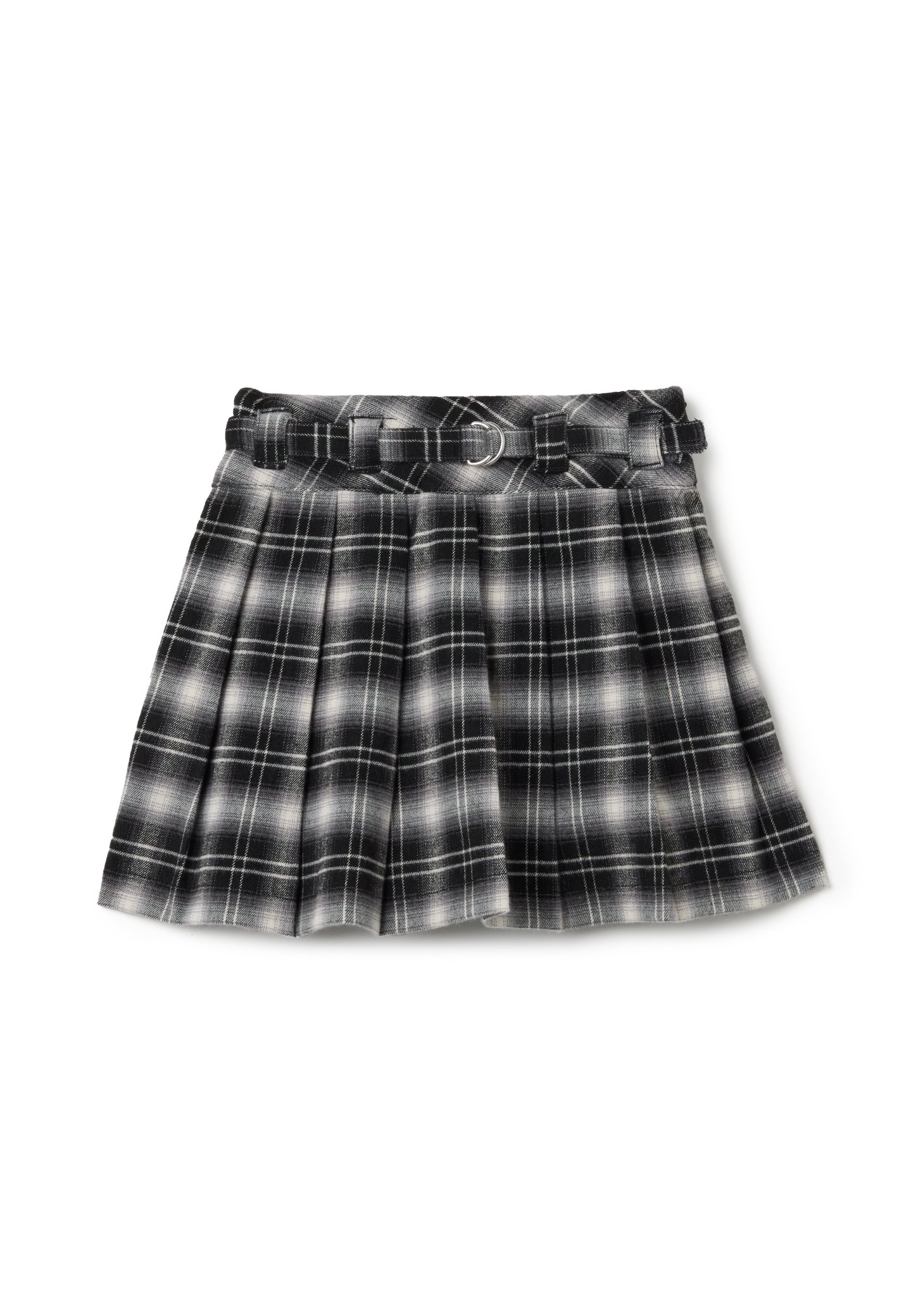 OVS CHECKERED WITH ADJUSTABLE BELT - Mini skirt - black - Zalando