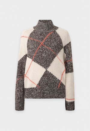 CLOSED, ARGYLE ROLLI - Strickpullover - almond cream