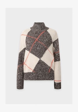 CLOSED, ARGYLE ROLLI - Strickpullover - almond cream