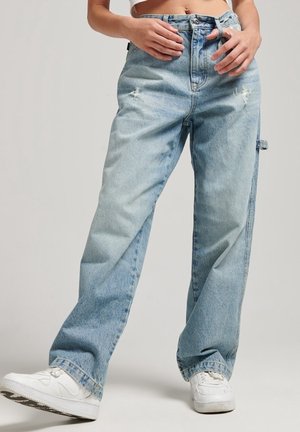 Jean boyfriend - mottled light blue