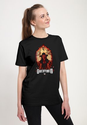 FLAMES - T-shirt imprimé - black