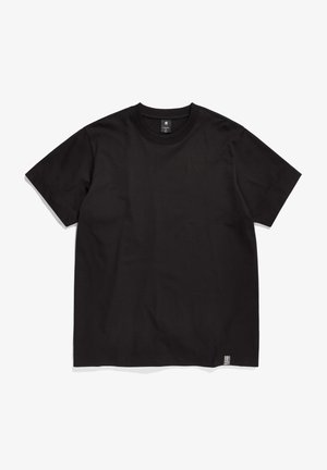 T-shirt nera a maniche corte realizzata in cotone, con scollatura rotonda e vestibilità comoda. Include un piccolo logo etichetta sull'orlo.