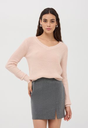 Terranova, SCOLLO A V - Maglione - rosa chiaro