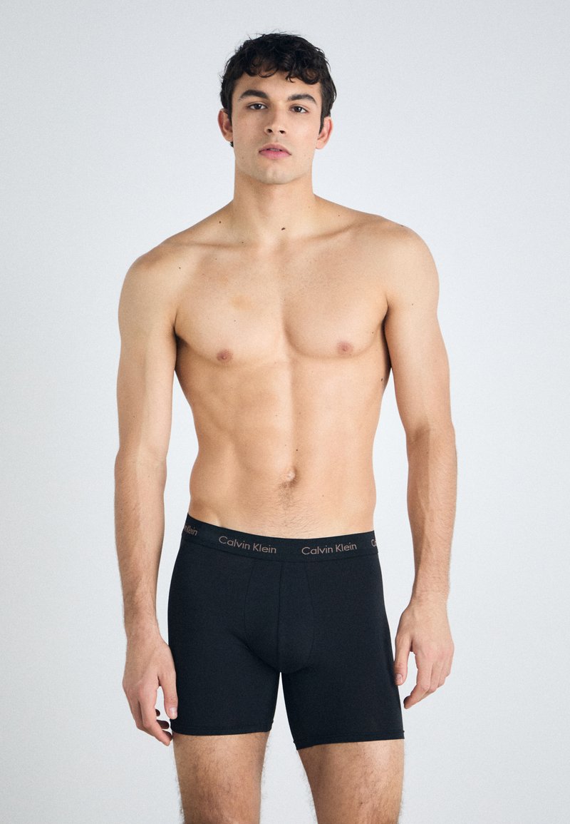 Calvin Klein Underwear - BOXER BRIEF 3 PACK COTTON STRETCH - Boxer brief - black/iris/agrey/dusty tan, Ingrandire