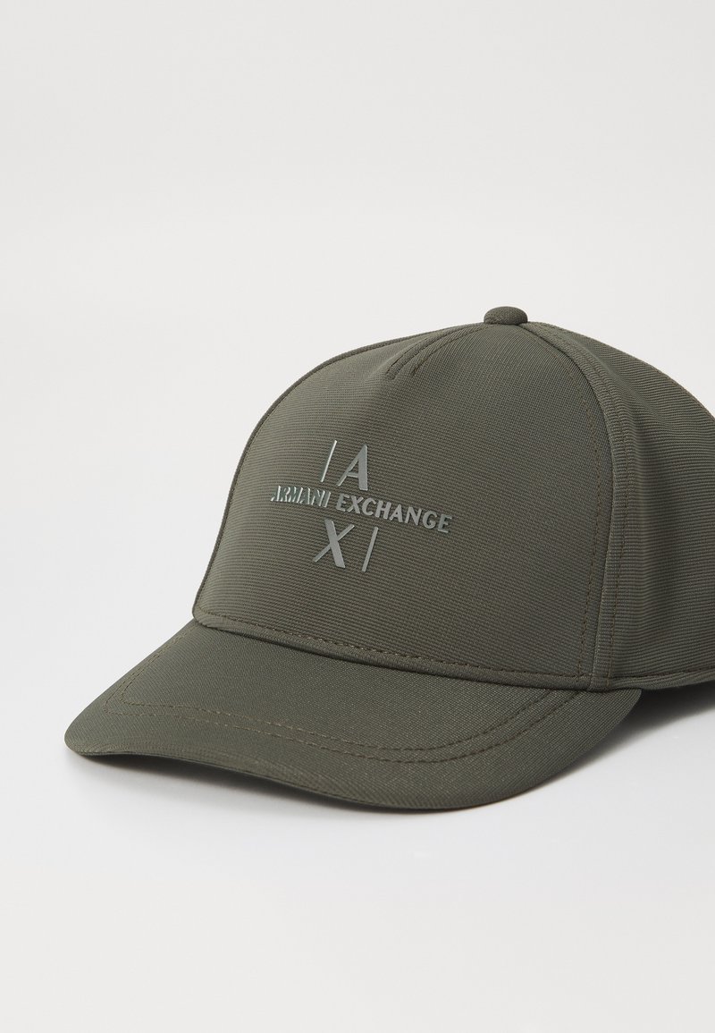 Armani Exchange BASEBALL HAT UNISEX Șapcă black ink/verde