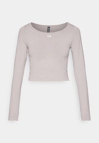 TRAIN SEAMLESS - Long sleeved top - tetra gray/white