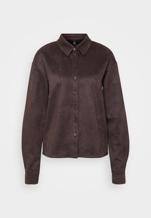 ONLY Tall ONLRINEA BUTTON SHIRT - Skjortebluser - chocolate torte