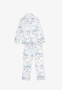 Dagi Long Sleeve Ribbed Viscose Knitted T-Shirt & Trousers Pyjama Set, Set Pigiama da Donna, Blue Dagi Long Sleeve Ribbed Viscose Knitted T-Shirt & Trousers Pyjama Set, Set Pigiama da Donna, Blue