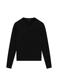 V-NECK - Striktrøje - black
