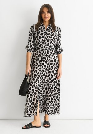 ANIMAL PRINT - Shirt dress - grey