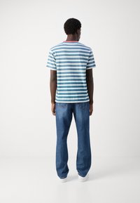Scotch & Soda STRIPE POCKET - T-shirts print - off white harbour teal multicolour