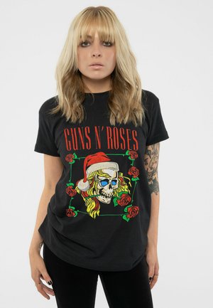 Paradiso Clothing GUNS N' ROSES HOLIDAY SKULL CHRISTMAS - Print T-shirt - black