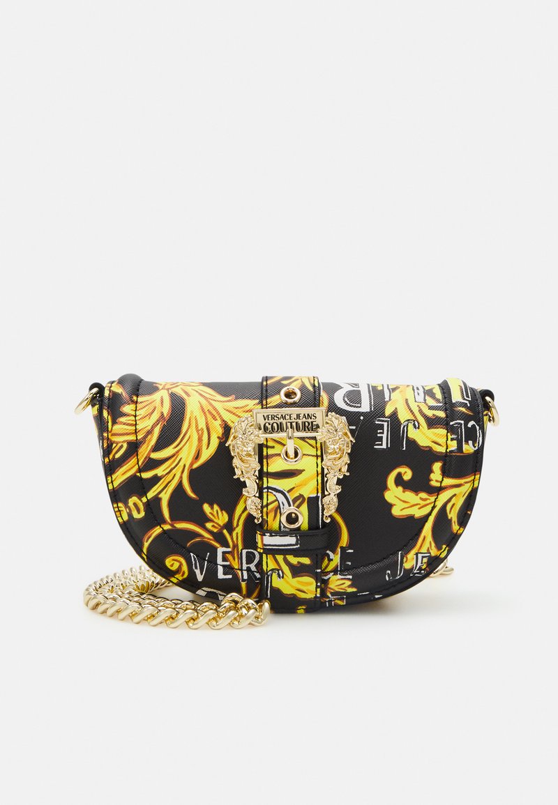 Versace Jeans Couture DISCO BAG Across body bag black/gold/black Zalando.co.uk