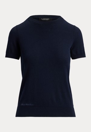 Lauren Ralph Lauren, COTTON MODAL SHORT SLEEVE - Βασικό μπλουζάκι - navy
