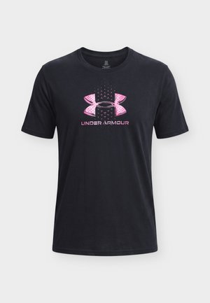 Under Armour, CHALLENGER GRAPHIC TEE - Tricou cu imprimeu - black/pink frenzy