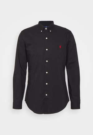 SLIM FIT STRETCH POPLIN SHIRT - Chemise - black
