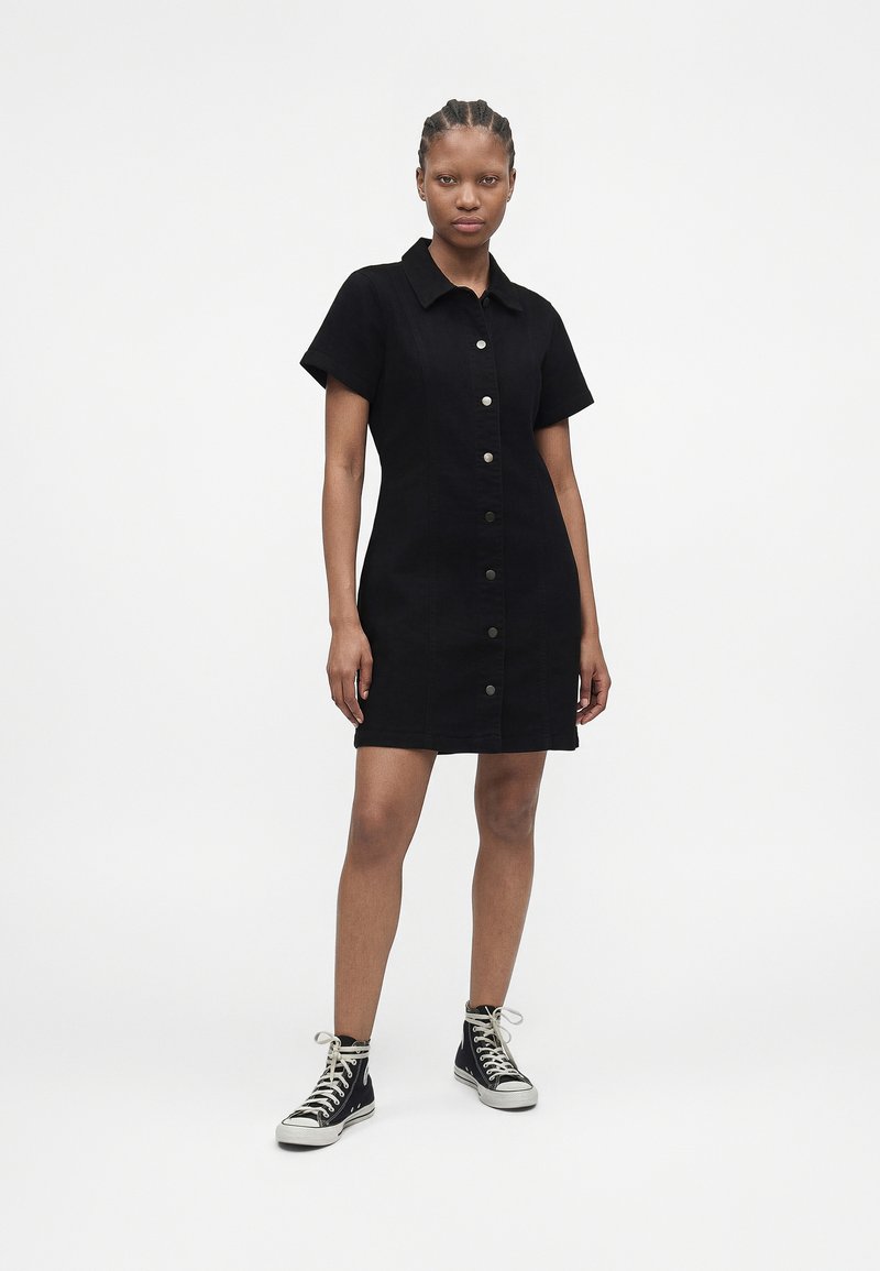 VILA Denim dress - black denim/black - Zalando.co.uk